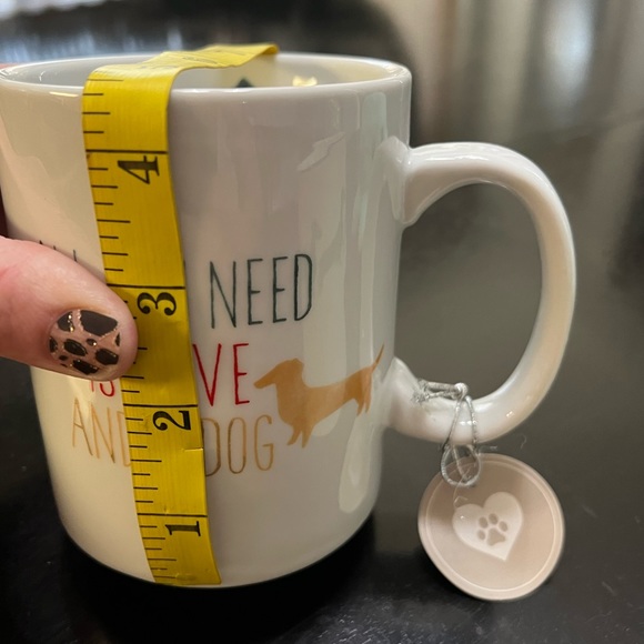 Fringe dachshund mug ALL YOU NEED IS ❤️ and A DOG NEW - Picture 4 of 7